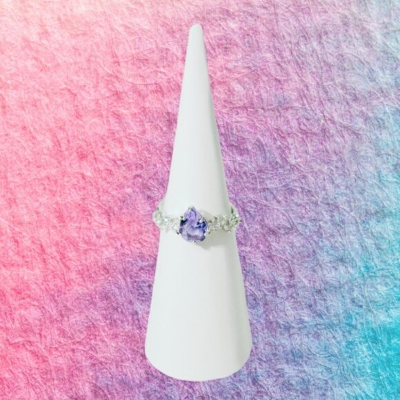 BP Kids Collection Adjustable Lab Created Light Amethyst Ring - Picture 2 of 8